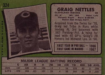 Graig Nettles  baseball card collectible - Main Image 2