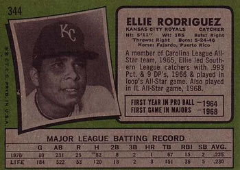 Ellie Rodriguez  baseball card collectible - Main Image 2