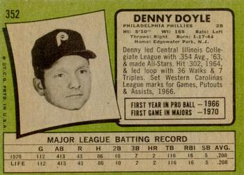 Denny Doyle  baseball card collectible - Main Image 2