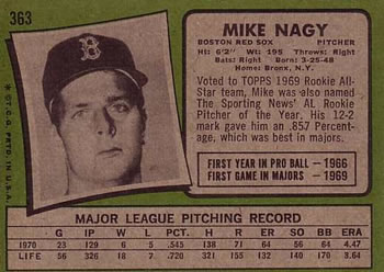 Mike Nagy  baseball card collectible - Main Image 2