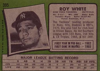 Roy White  baseball card collectible - Main Image 2