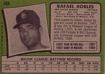 Rafael Robles  baseball card collectible - Main Image 2