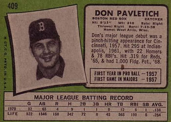 Don Pavletich  baseball card collectible - Main Image 2