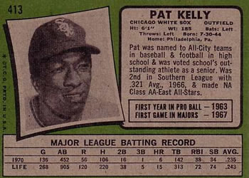 Pat Kelly  baseball card collectible - Main Image 2