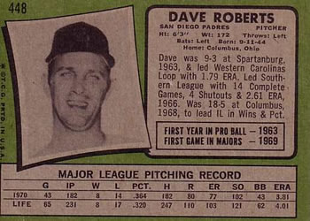 Dave Roberts  baseball card collectible - Main Image 2