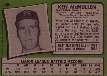 Ken McMullen  baseball card collectible - Main Image 2