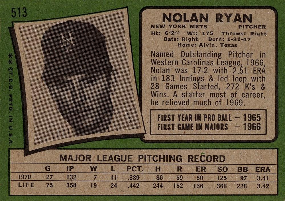 Nolan Ryan  baseball card collectible - Main Image 2