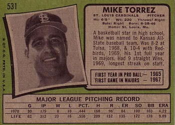 Mike Torrez  baseball card collectible - Main Image 2