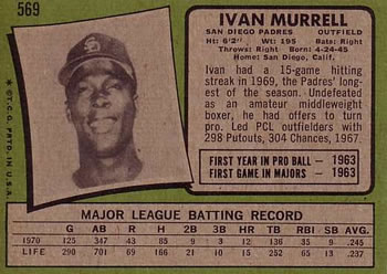 Ivan Murrell  baseball card collectible - Main Image 2