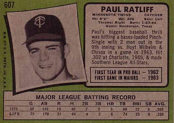 Paul Ratliff  baseball card collectible - Main Image 2