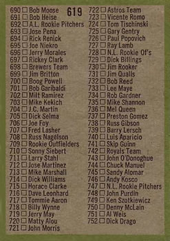 Checklist: 644-752  baseball card collectible - Main Image 2