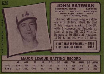 John Bateman  baseball card collectible - Main Image 2