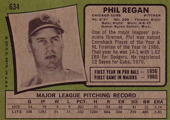 Phil Regan  baseball card collectible - Main Image 2