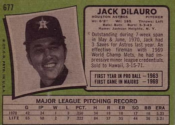 Jack DiLauro  baseball card collectible - Main Image 2