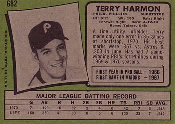Terry Harmon  baseball card collectible - Main Image 2