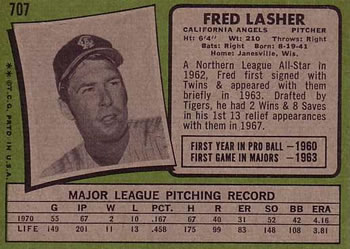 Fred Lasher  baseball card collectible - Main Image 2