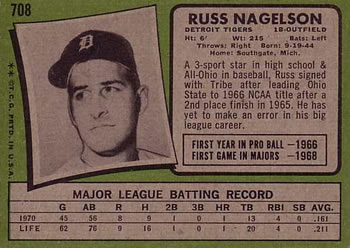 Russ Nagelson  baseball card collectible - Main Image 2