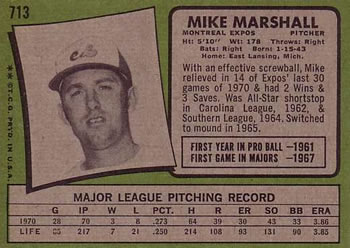 Mike Marshall  baseball card collectible - Main Image 2