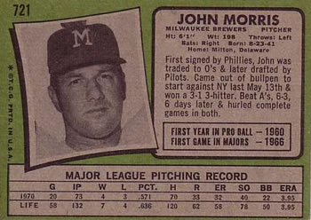 John Morris  baseball card collectible - Main Image 2