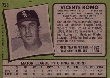 Vicente Romo  baseball card collectible - Main Image 2
