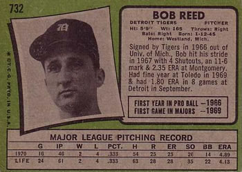 Bob Reed  baseball card collectible - Main Image 2