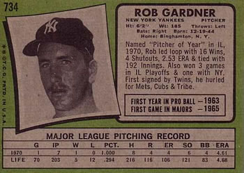 Rob Gardner  baseball card collectible - Main Image 2