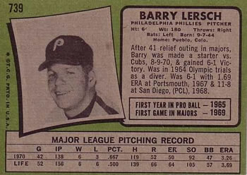 Barry Lersch  baseball card collectible - Main Image 2