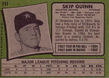 Skip Guinn  baseball card collectible - Main Image 2