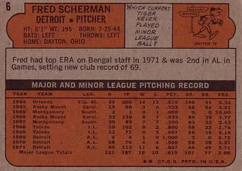 Fred Scherman  baseball card collectible - Main Image 2