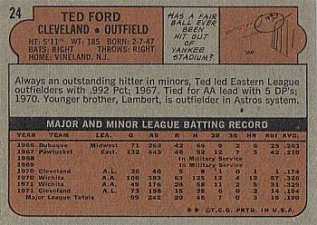 Ted Ford  baseball card collectible - Main Image 2