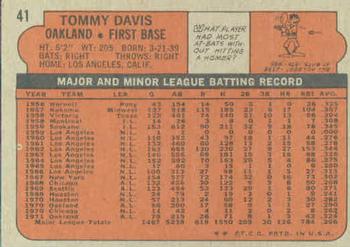 Tommy Davis  baseball card collectible - Main Image 2