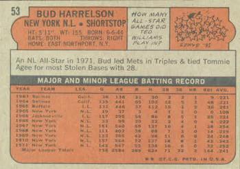 Bud Harrelson  baseball card collectible - Main Image 2