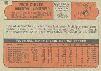Rich Chiles  baseball card collectible - Main Image 2