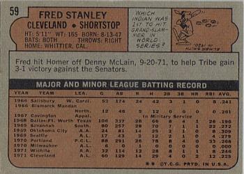 Fred Stanley  baseball card collectible - Main Image 2