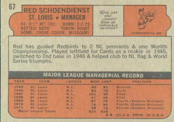 Red Schoendienst  baseball card collectible - Main Image 2