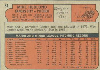 Mike Hedlund  baseball card collectible - Main Image 2