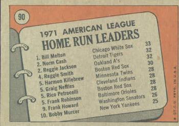 1971 A.L. Home Run Leaders (Bill Melton / Norm Cash / Reggie Jackson)  baseball card collectible - Main Image 2