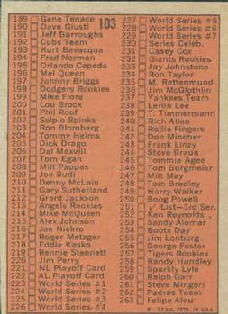 2nd Series Checklist: 133-263  baseball card collectible - Main Image 2