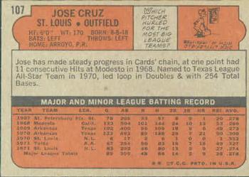Jose Cruz  baseball card collectible - Main Image 2
