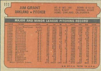 Jim Grant  baseball card collectible - Main Image 2