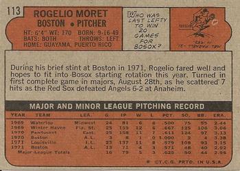 Rogelio Moret  baseball card collectible - Main Image 2