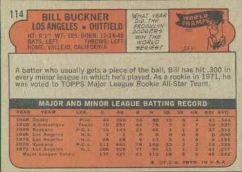 Bill Buckner  baseball card collectible - Main Image 2