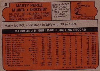 Marty Perez  baseball card collectible - Main Image 2
