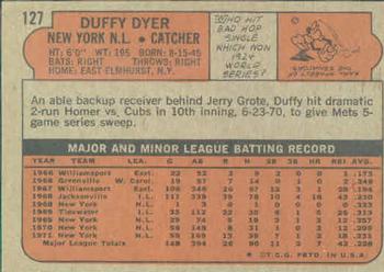 Duffy Dyer  baseball card collectible - Main Image 2