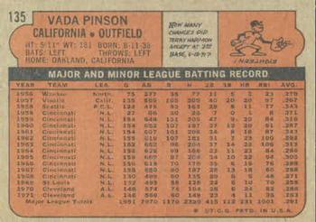Vada Pinson  baseball card collectible - Main Image 2