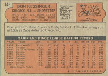Don Kessinger  baseball card collectible - Main Image 2