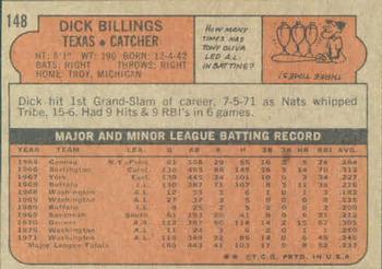 Dick Billings  baseball card collectible - Main Image 2