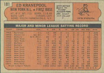 Ed Kranepool  baseball card collectible - Main Image 2