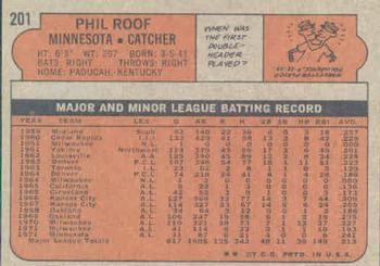 Phil Roof  baseball card collectible - Main Image 2