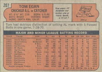 Tom Egan  baseball card collectible - Main Image 2